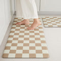 Kitchen Mat Set Beige Khaki