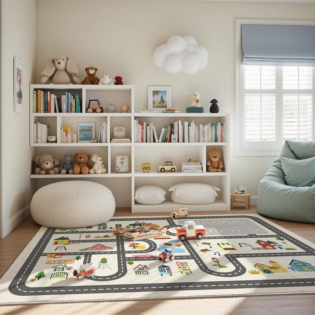 Kids Town Road Play Rug