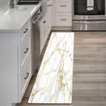 Marble Kitchen Mat 23.5x70 Gold White
