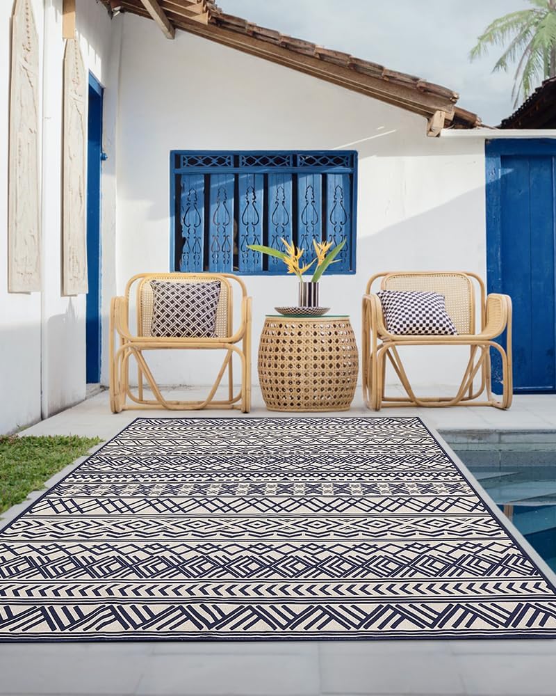 4x6 Boho Flatweave Outdoor Rug
