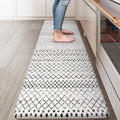 Anti Fatigue Kitchen Runner 17.3x59 Black White