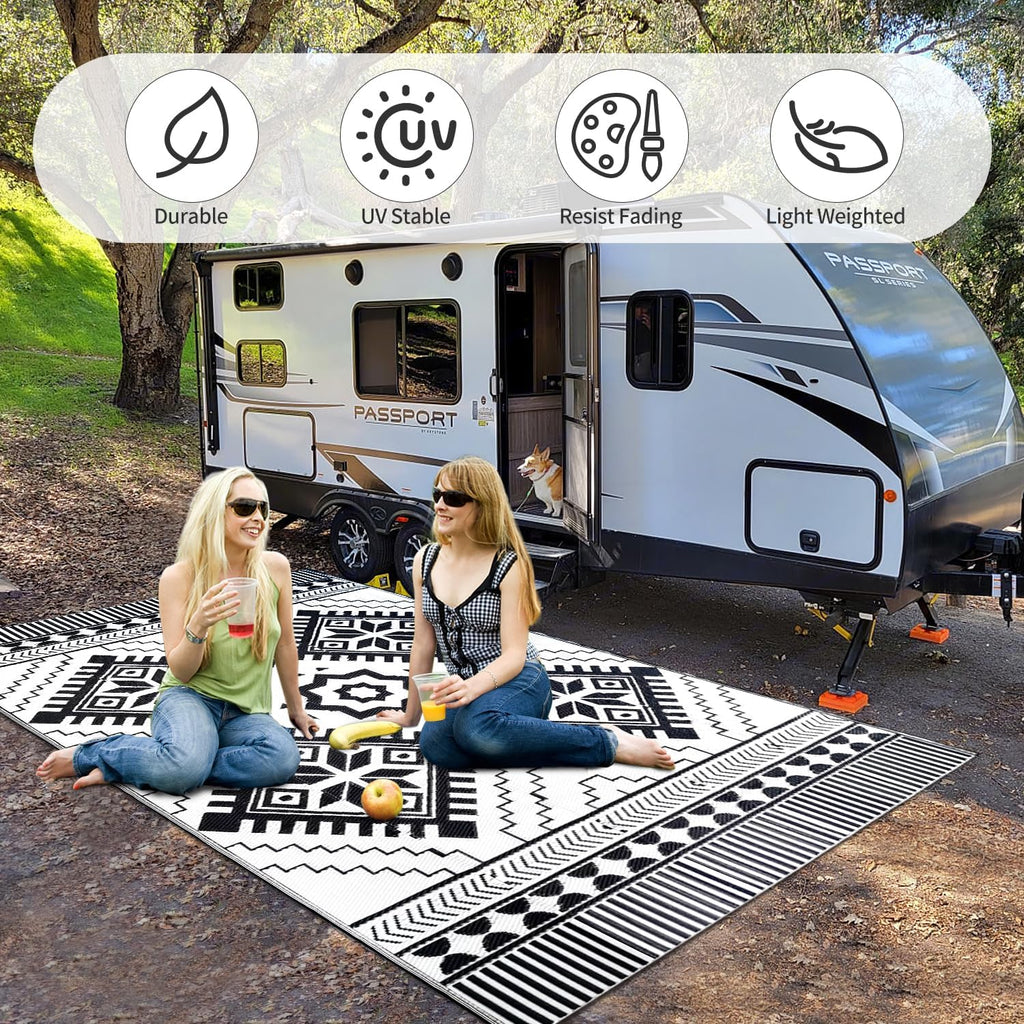 5x8 Boho Reversible Outdoor Rug