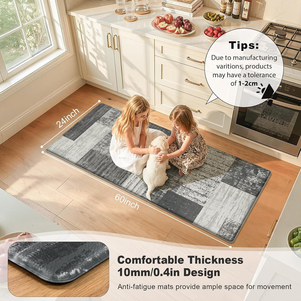 Anti Fatigue Kitchen Mat 24x59 Grey