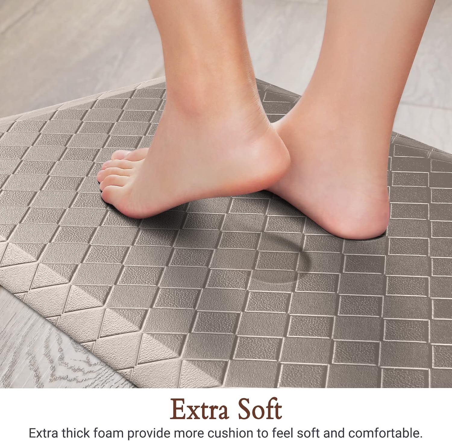 Kitchen Mat 17.3x60 Khaki