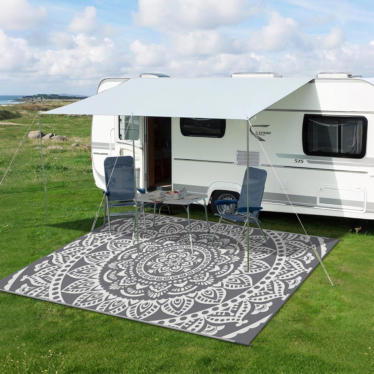 5'x8' Boho Outdoor Rug