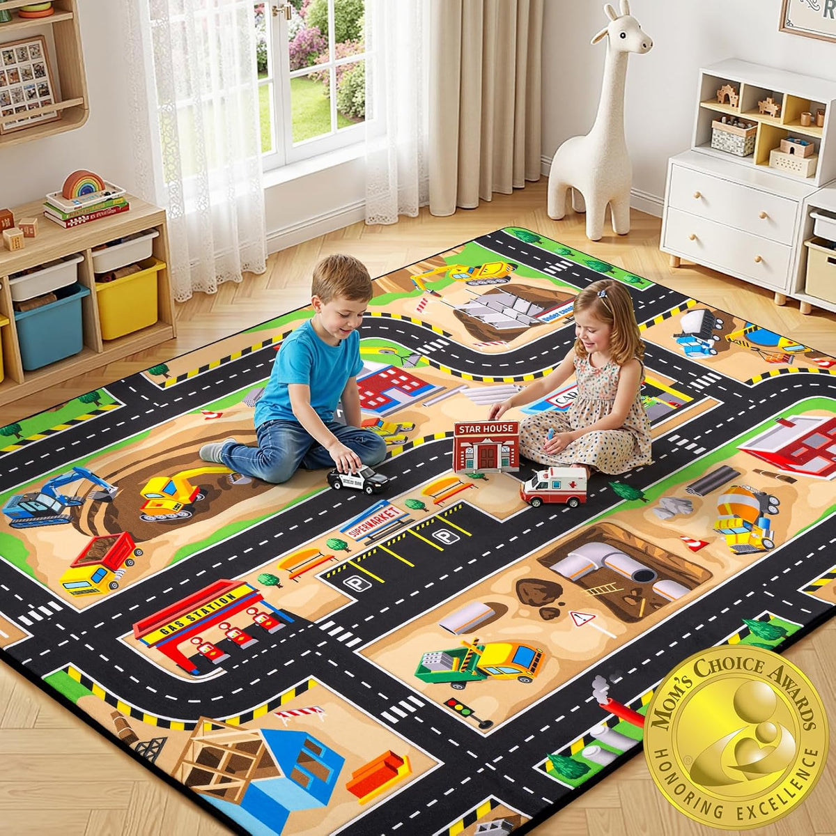 4x6 Construction Kids Play Rug