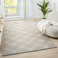Moroccan Trellis Washable Rug Beige 8x10