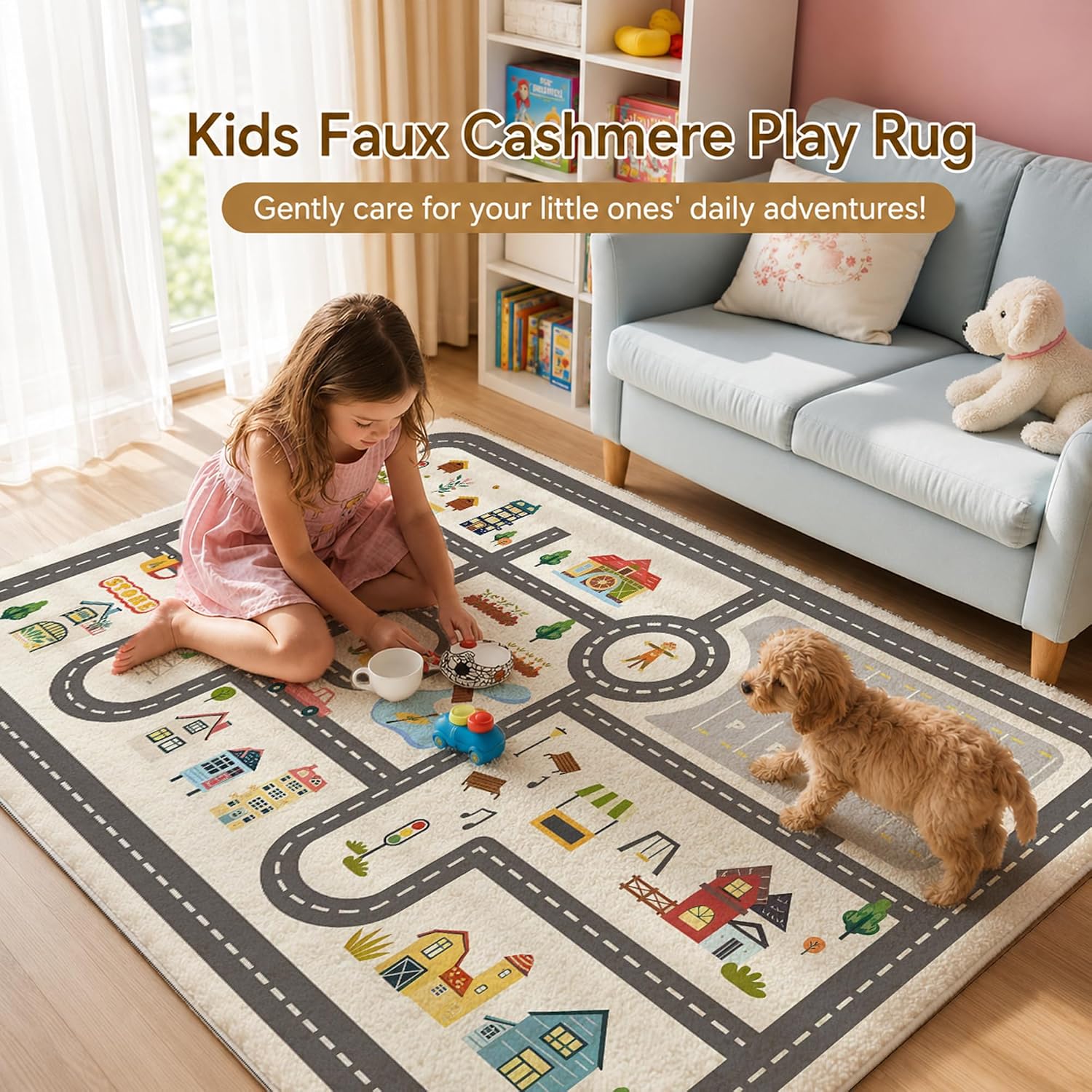 Kids Town Road Play Rug