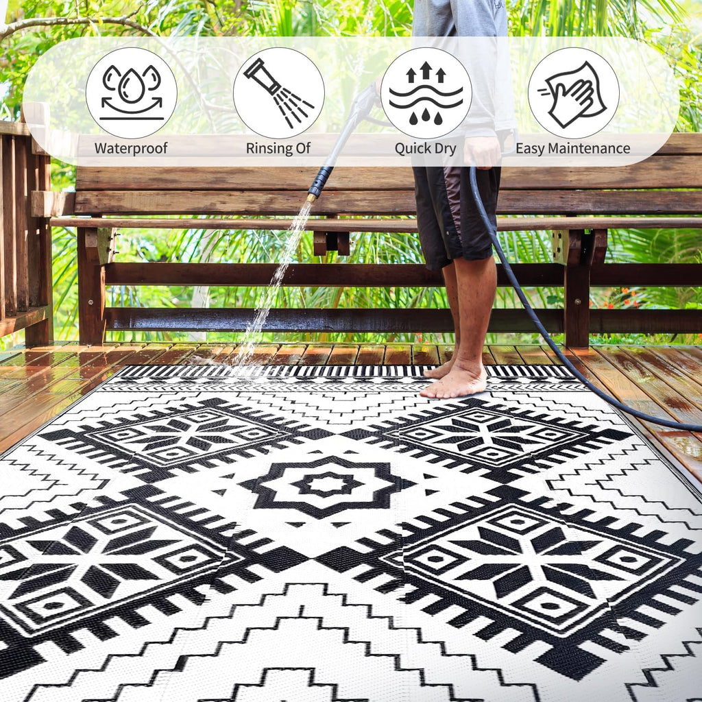 5x8 Boho Reversible Outdoor Rug