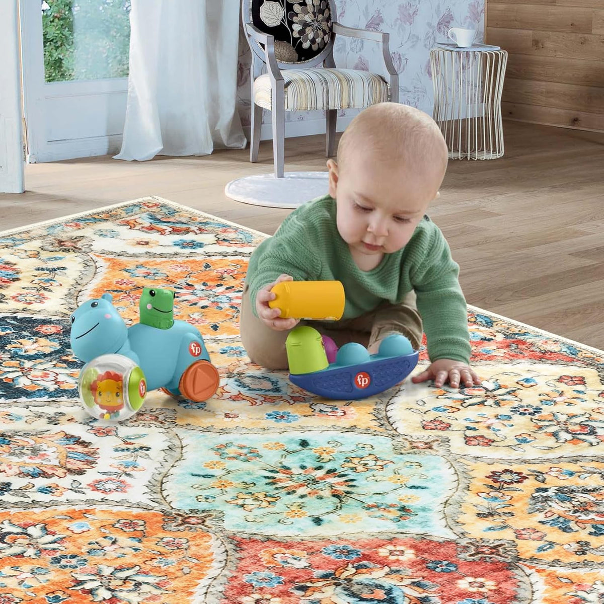 Moroccan Trellis Rug 8x10 Orange