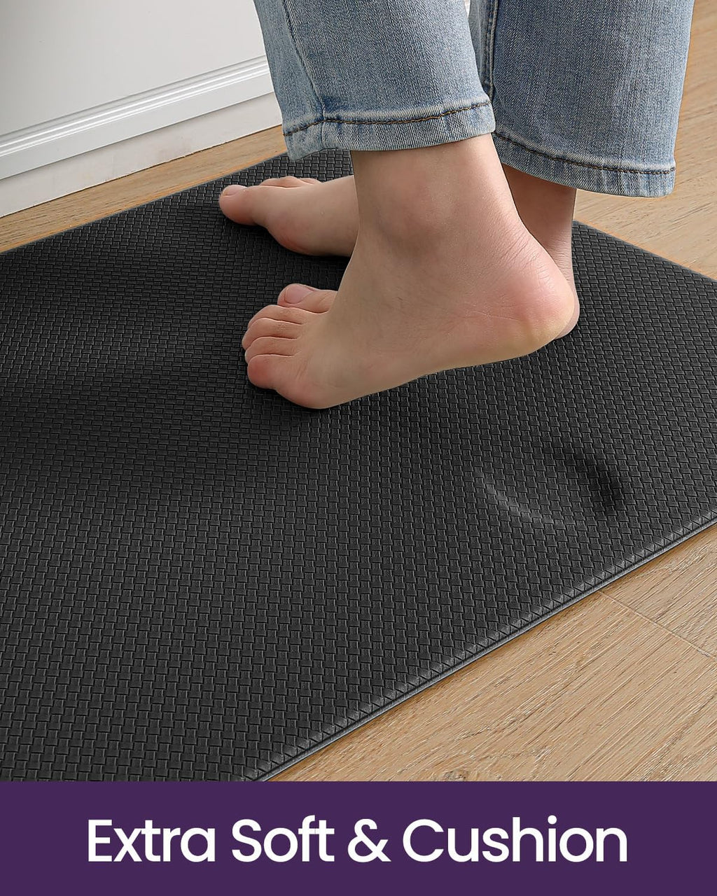 Anti Fatigue Kitchen Mat 23x94 Black