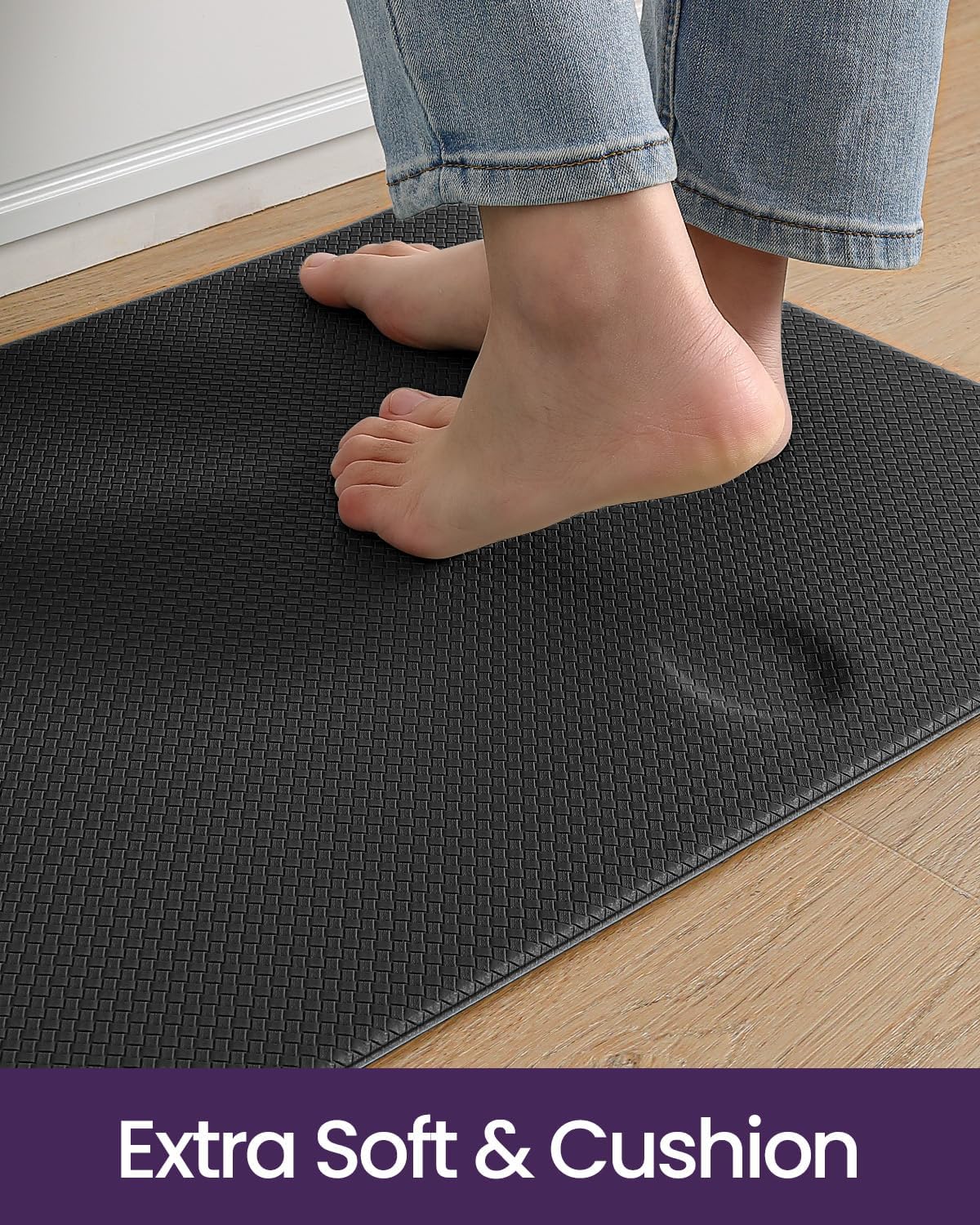 Anti Fatigue Kitchen Mat 23x94 Black