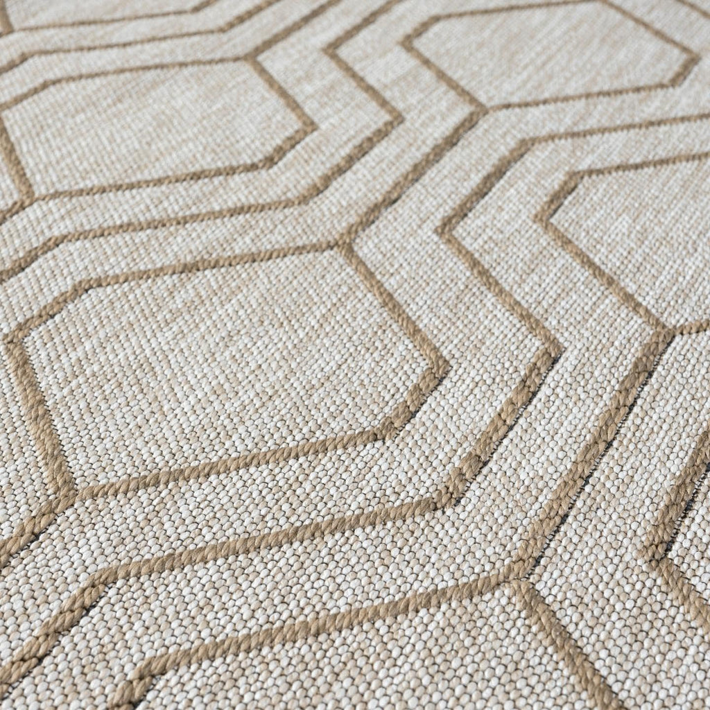 Moroccan Trellis Washable Rug Beige 8x10