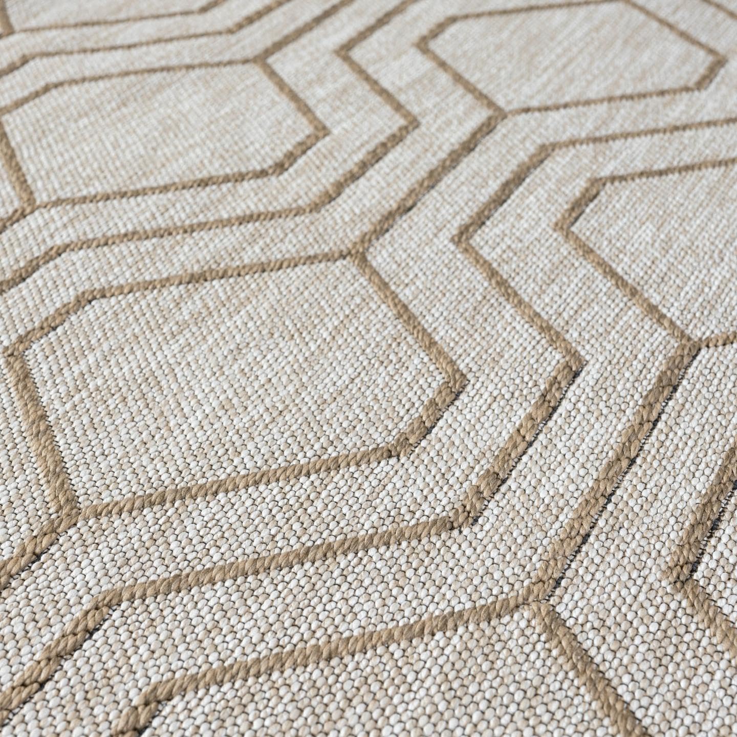 Moroccan Trellis Washable Rug Beige 8x10