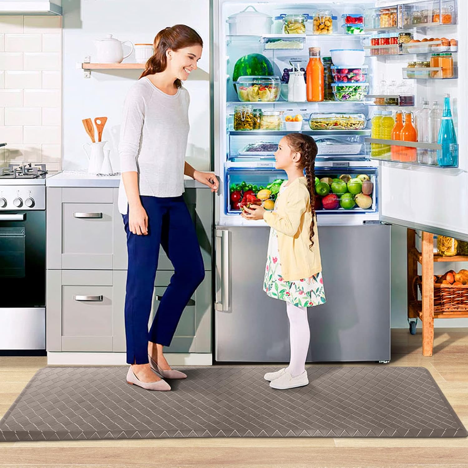 Kitchen Mat 17.3x60 Khaki