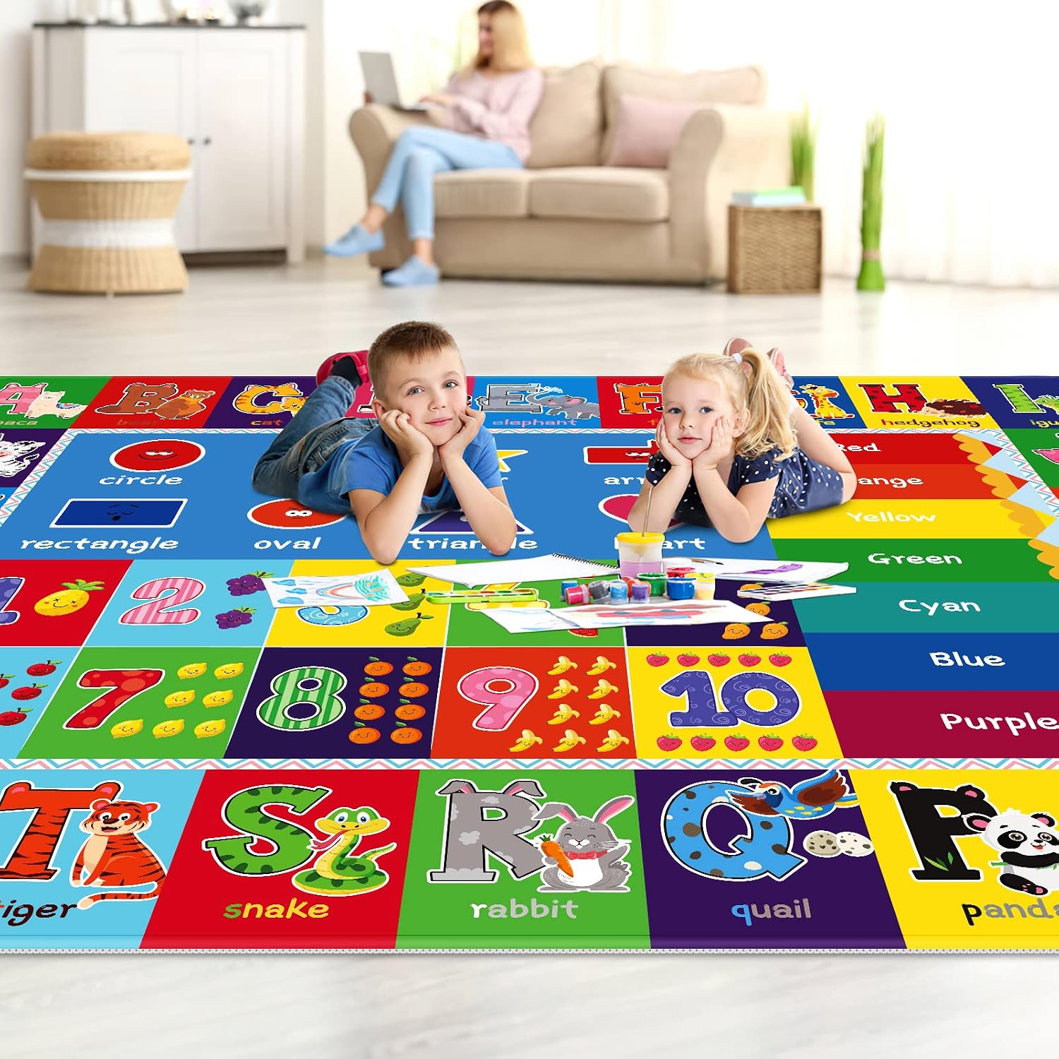 4x6 ABC Educational Kids Rug