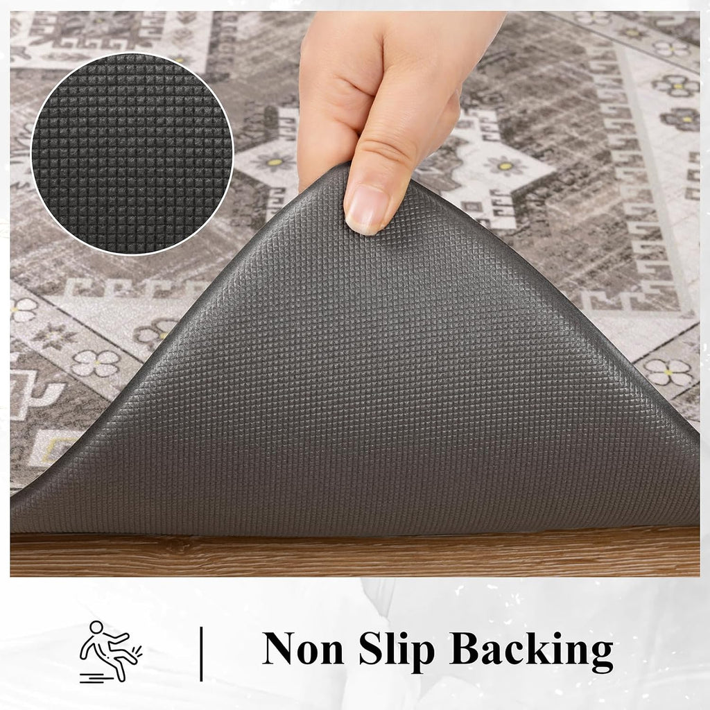 Anti Fatigue Kitchen Mat 24x71 Taupe Ivory