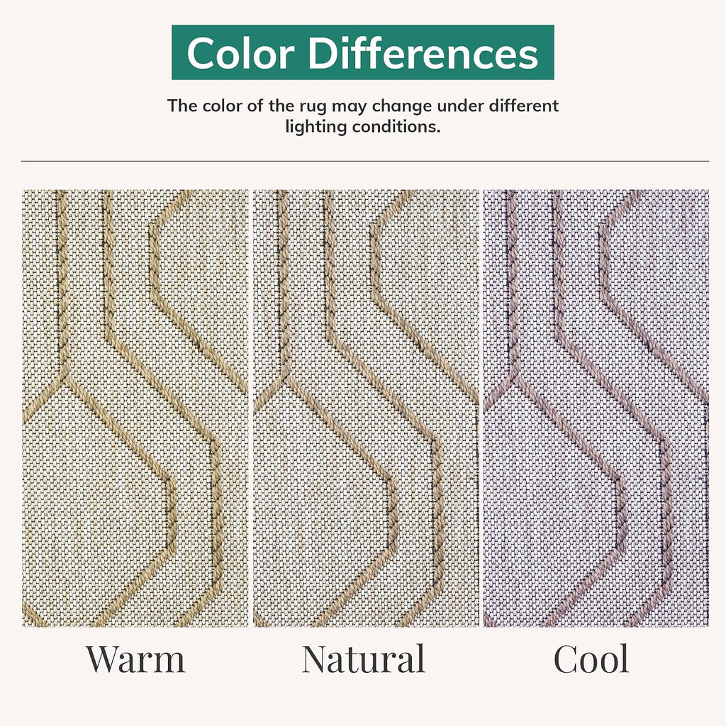 Moroccan Trellis Washable Rug Beige 8x10
