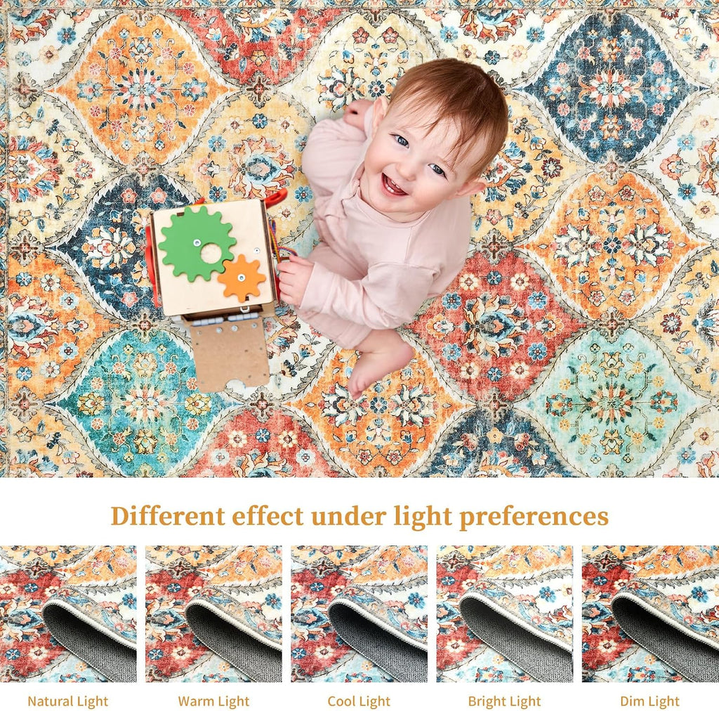 Moroccan Trellis Rug 8x10 Orange