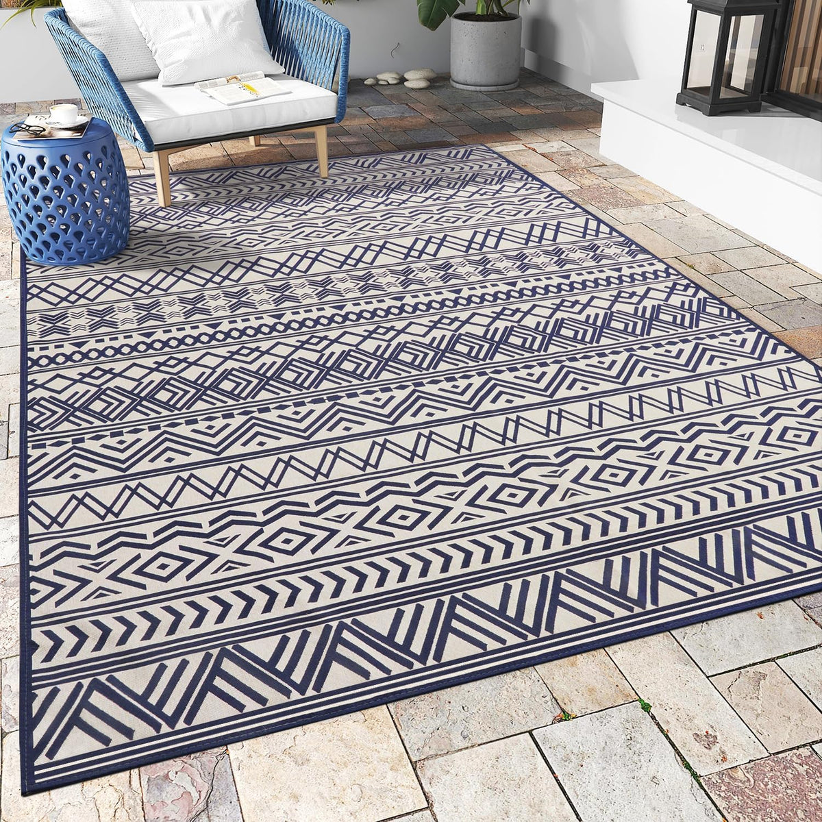 4x6 Boho Flatweave Outdoor Rug