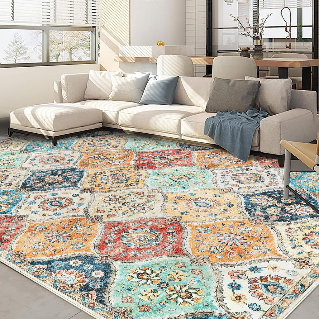 Moroccan Trellis Rug 8x10 Orange