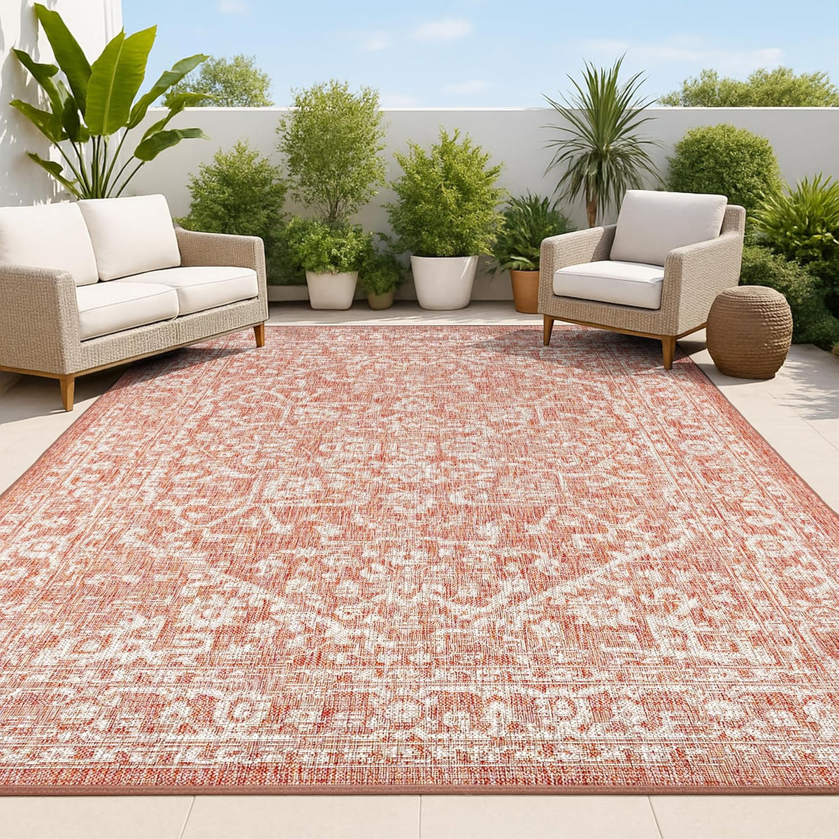 4X6 Boho Indoor Outdoor Rug